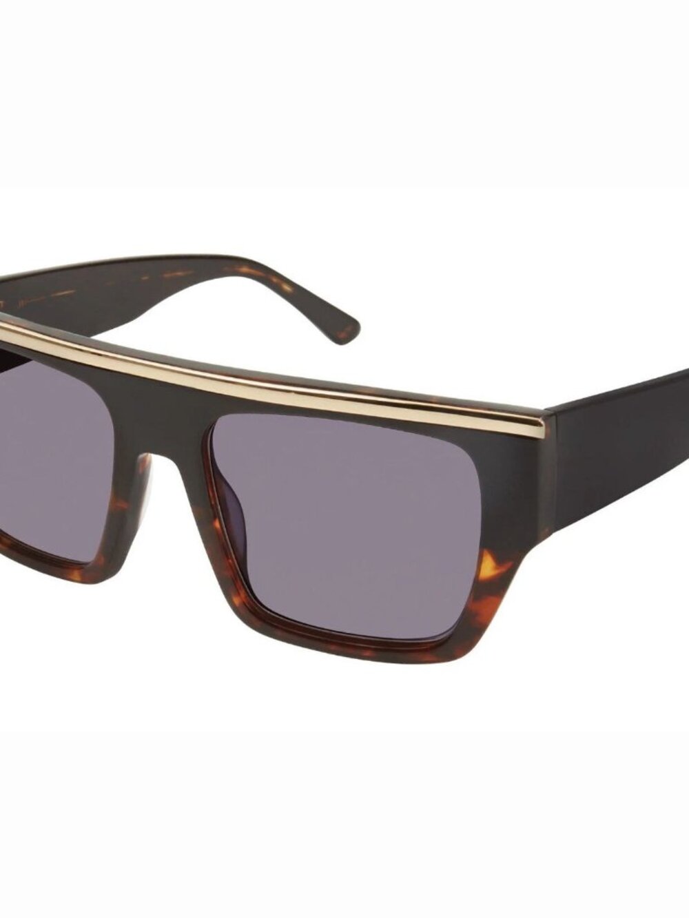 Gwen Stefani L.A.M.B. LA515 Black Tortoise Frame / Gray Tinted Lens Sunglasses